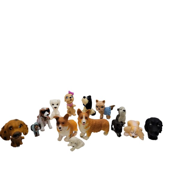 Animal PVC Assorted 14 Figure Lot Dog Cute Puppy Corgi Yorkie Pet VTG 1990's - Picture 3 of 6